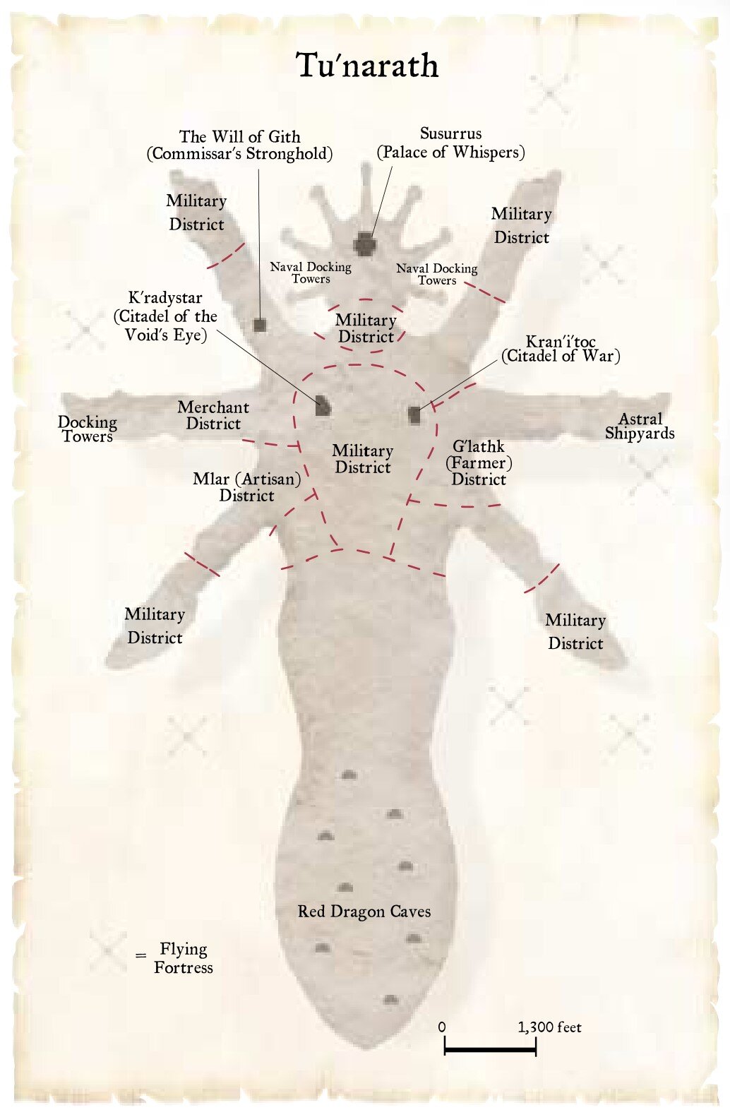 A map of the city of Tu'narath.